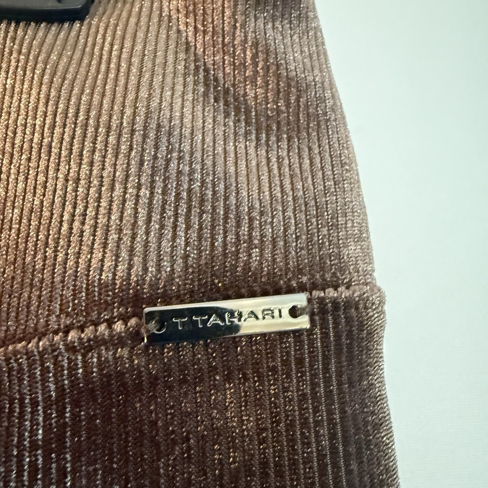 T Tahari Velour‎ Leggings Womens M Brown Pull On Stretch Lounge - Picture 2 of 12